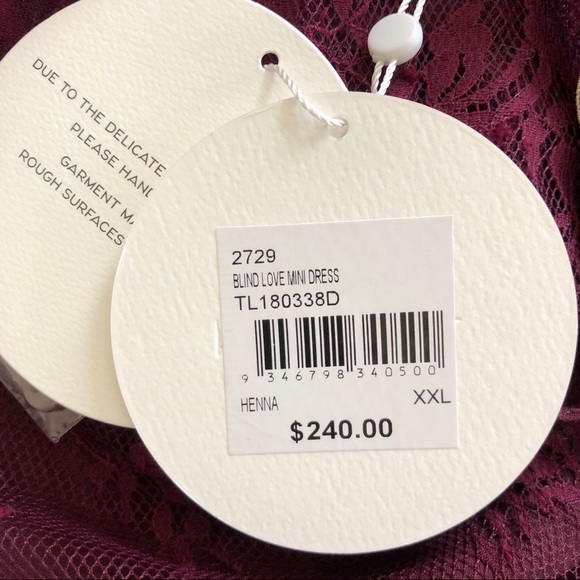 NWT La Maison Talulah Blind Love Illusion Lace Mini Dress XXL - Picture 6 of 7